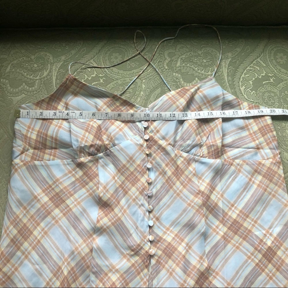 NWT J. Crew Button-front Camisole Top in Golden Hour Tartan Size XL - Picture 2 of 14